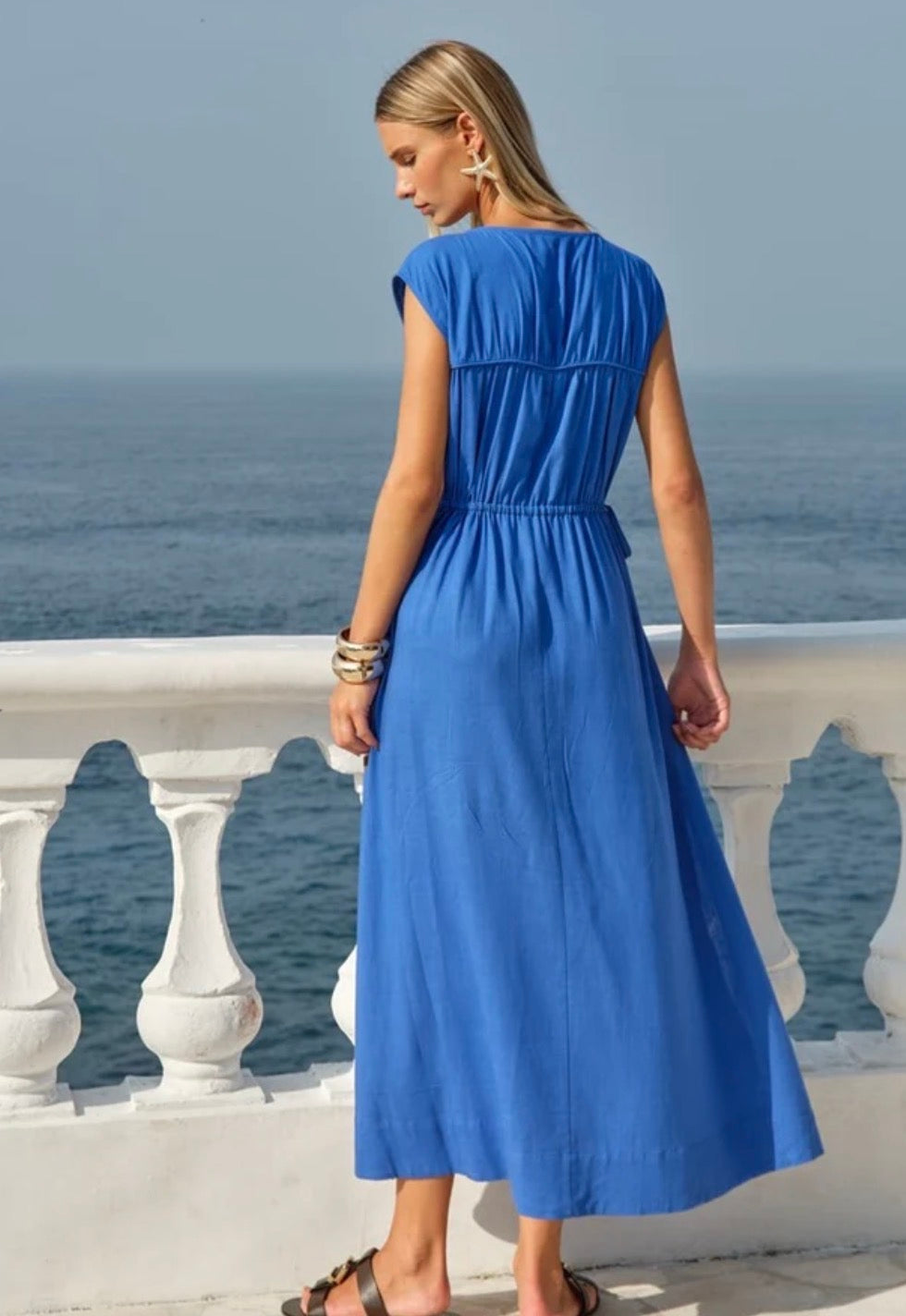 Callista Midi Dress - Cobalt