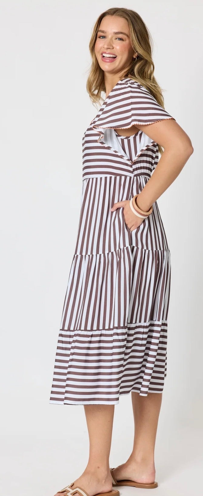 Kalahari Dress - Coffee White