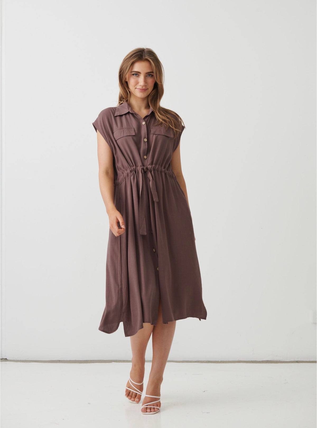 Holmes & Fallon Trench Dress - Chocolate