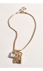 Adorne Charm & Jewel Short Necklace - Clearne