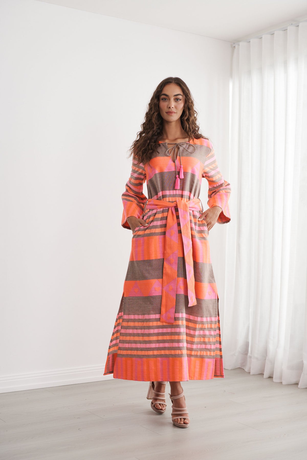 Caju Neon Handloom Cotton Maxi