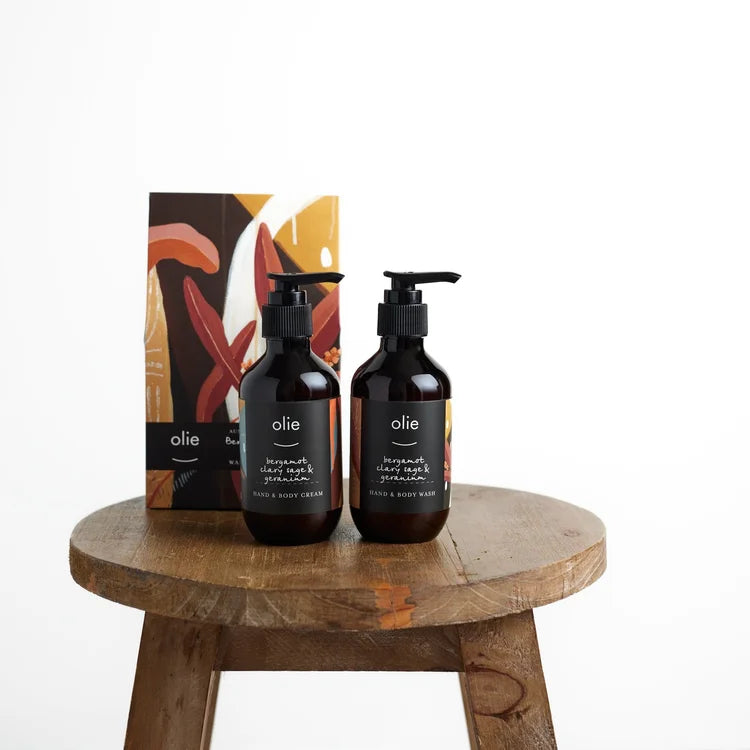 Olieve & Olie Artist Wash & Cream Set -Bergamot & Clary sage
