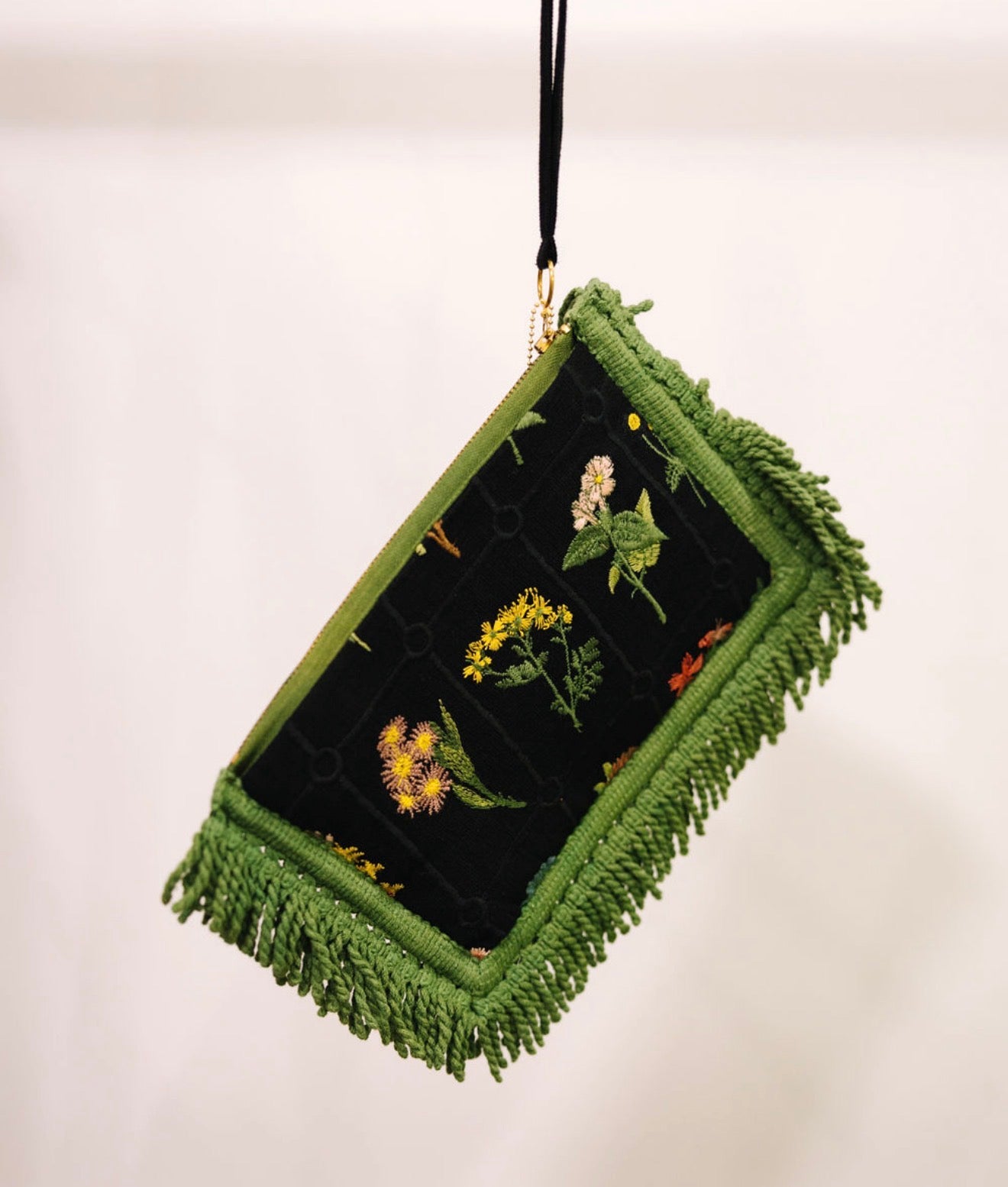 Emily Lovelock - Black Floral Pouchette