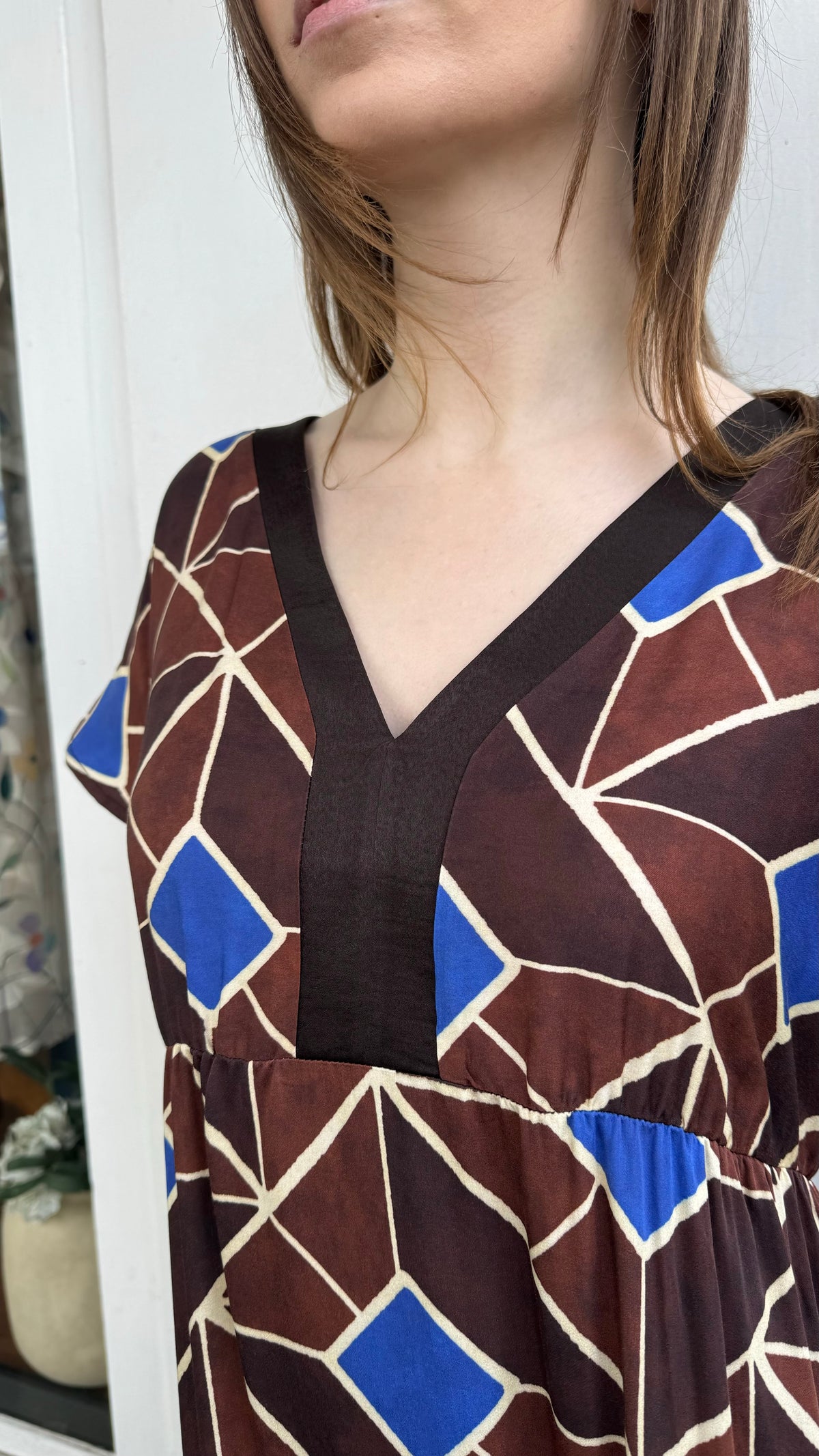 Paz Torras - Printed Dress Blue/Brown