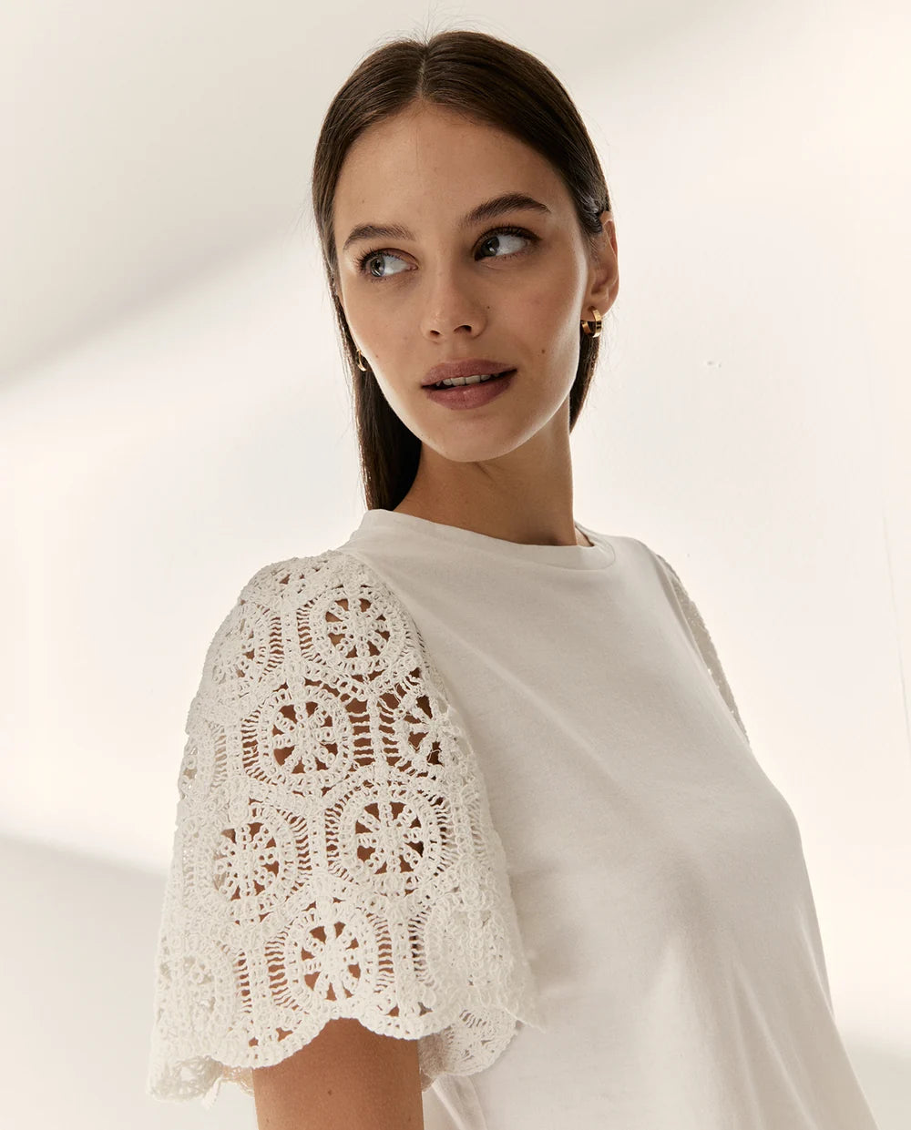 Paz Torras - Crotchet Sleeve Tee