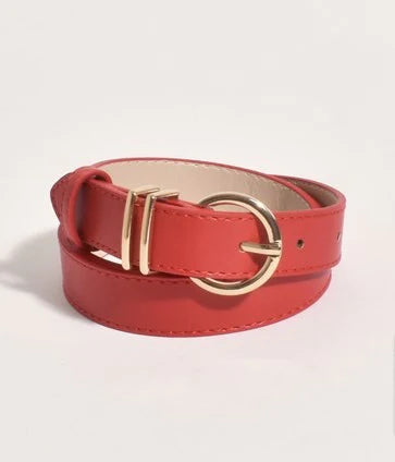 Simple Jeans Belt - Red