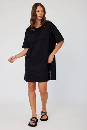 
            
                Load image into Gallery viewer, Alexandra Trello Tshirt Dress - Black
            
        