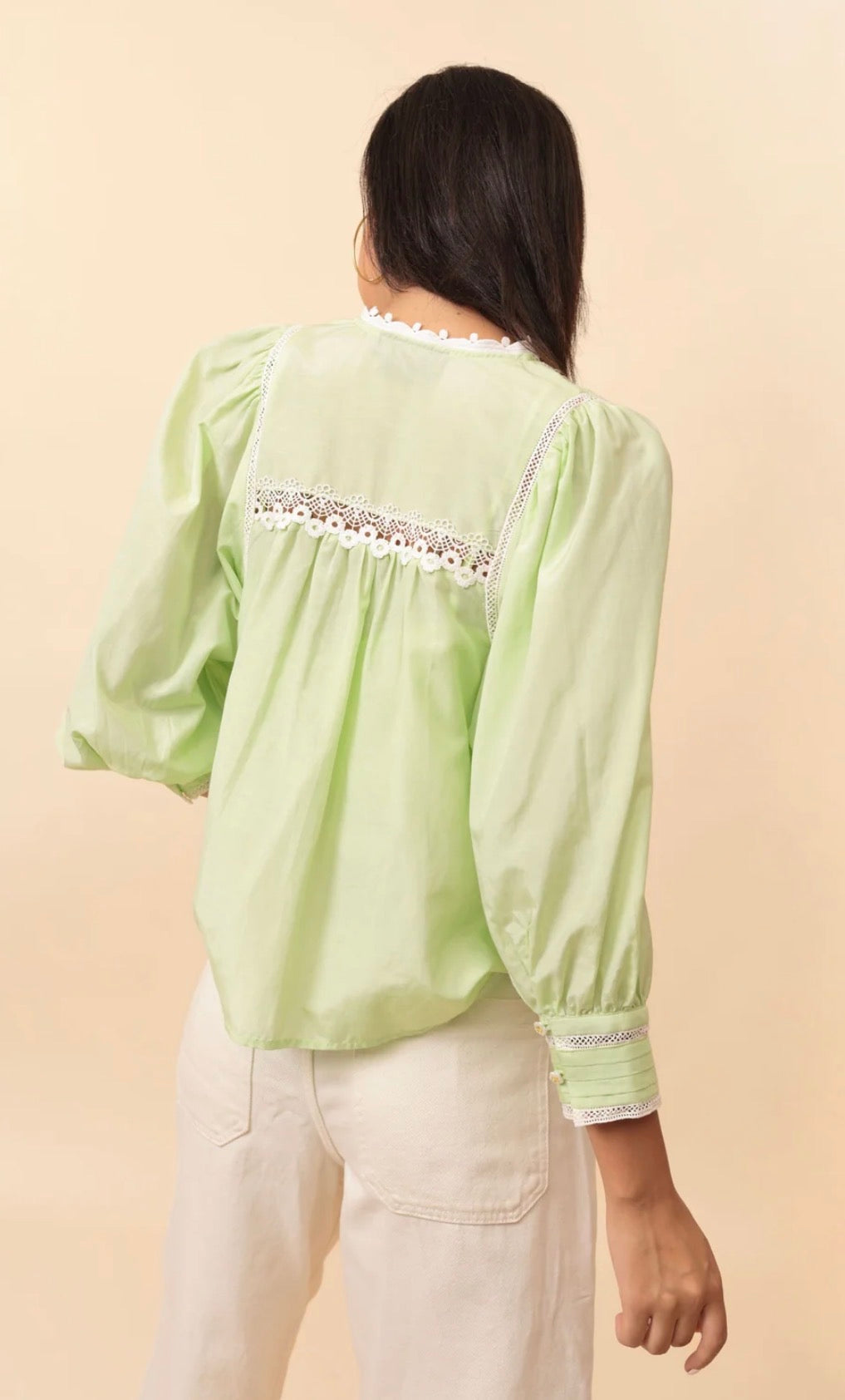 Emily Love Lock Anya Blouse Foam Green