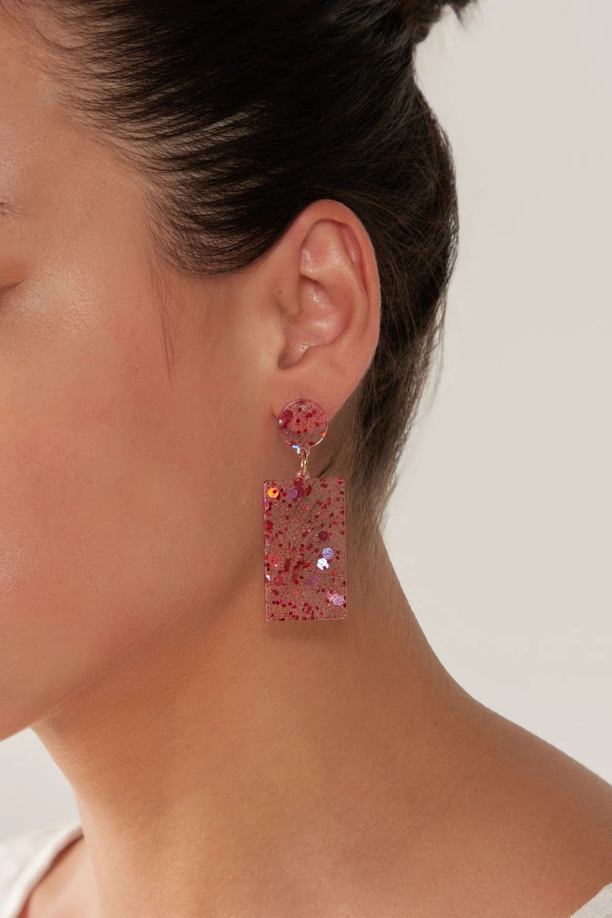 Merry Drop Earrings - Raspberry