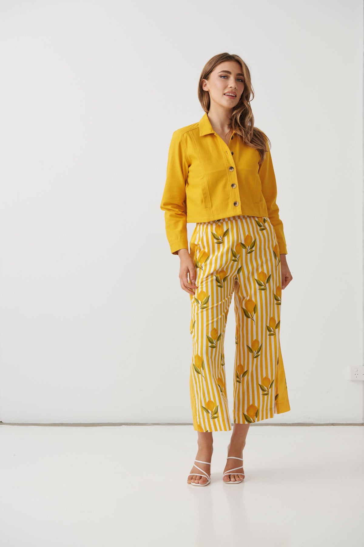 Cotton Canvas Jacket - Yellow