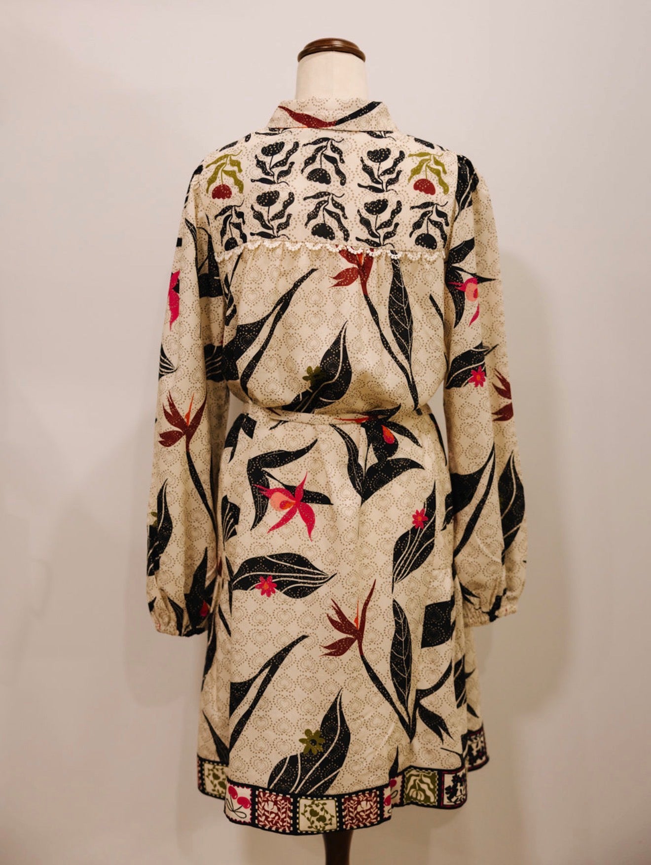 Emily Love Lock Emery Print Dress Ivory