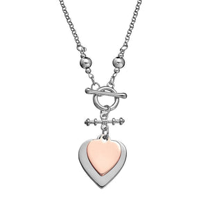 Allure Double Heart Necklace - Silver