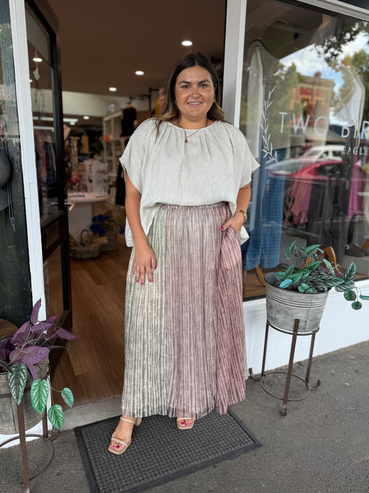 Crystalline Maxi Skirt shimmering Dawn
