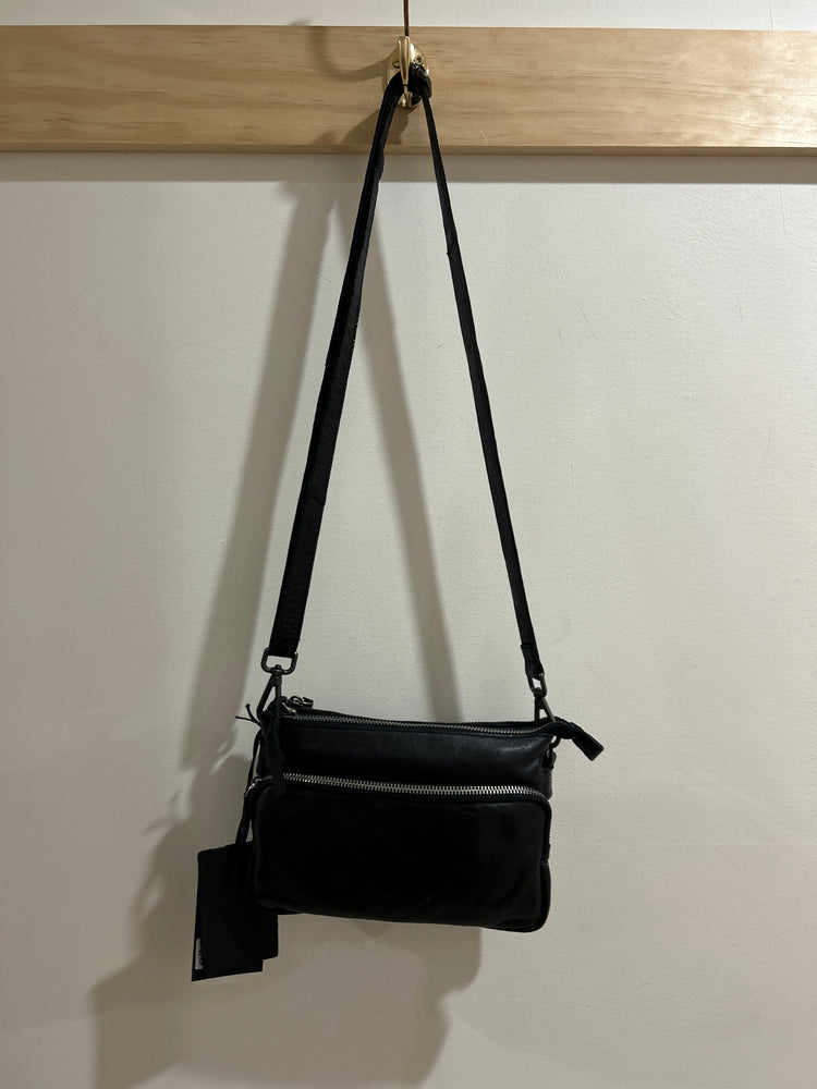 Adele Leather Cross Body Bag - Black