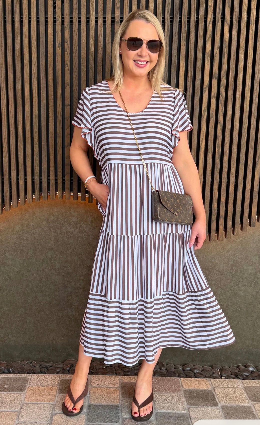 Kalahari Dress - Coffee White