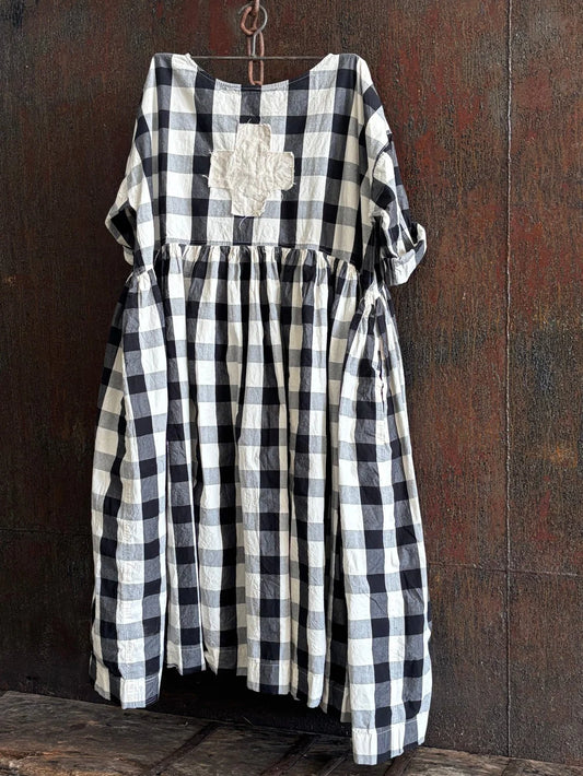 Billy Dress / Swiss Cross - Monochrome Check
