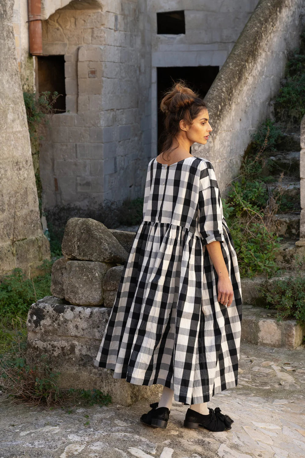 Billy Dress / Swiss Cross - Monochrome Check