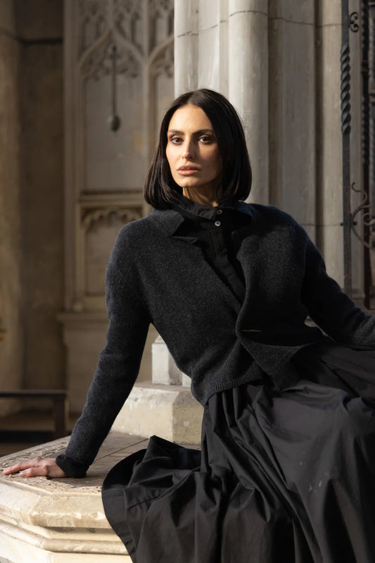 Binx Cardigan - Wool / Soft Black