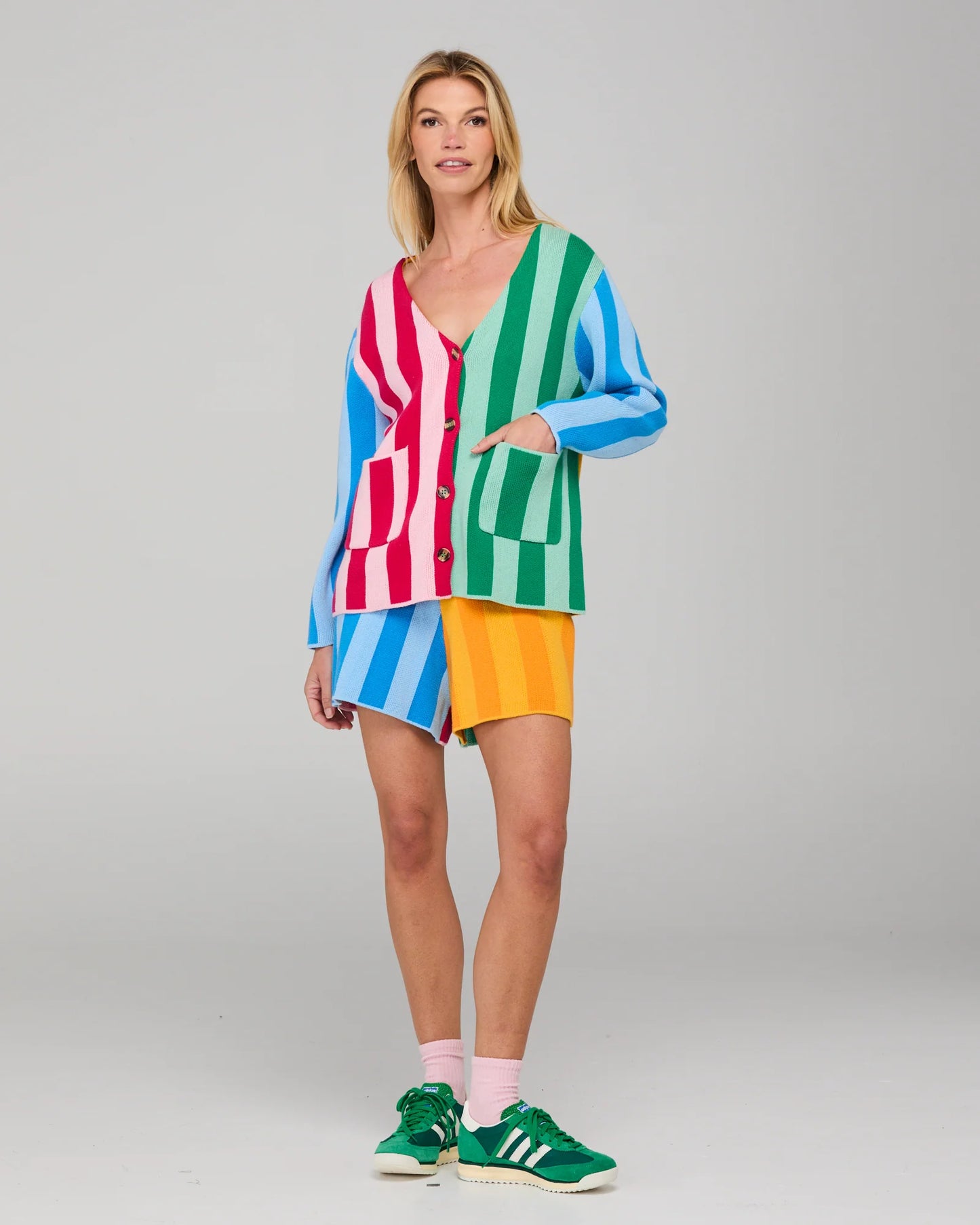 Rainbow Cardigan - Rainbow Stripe
