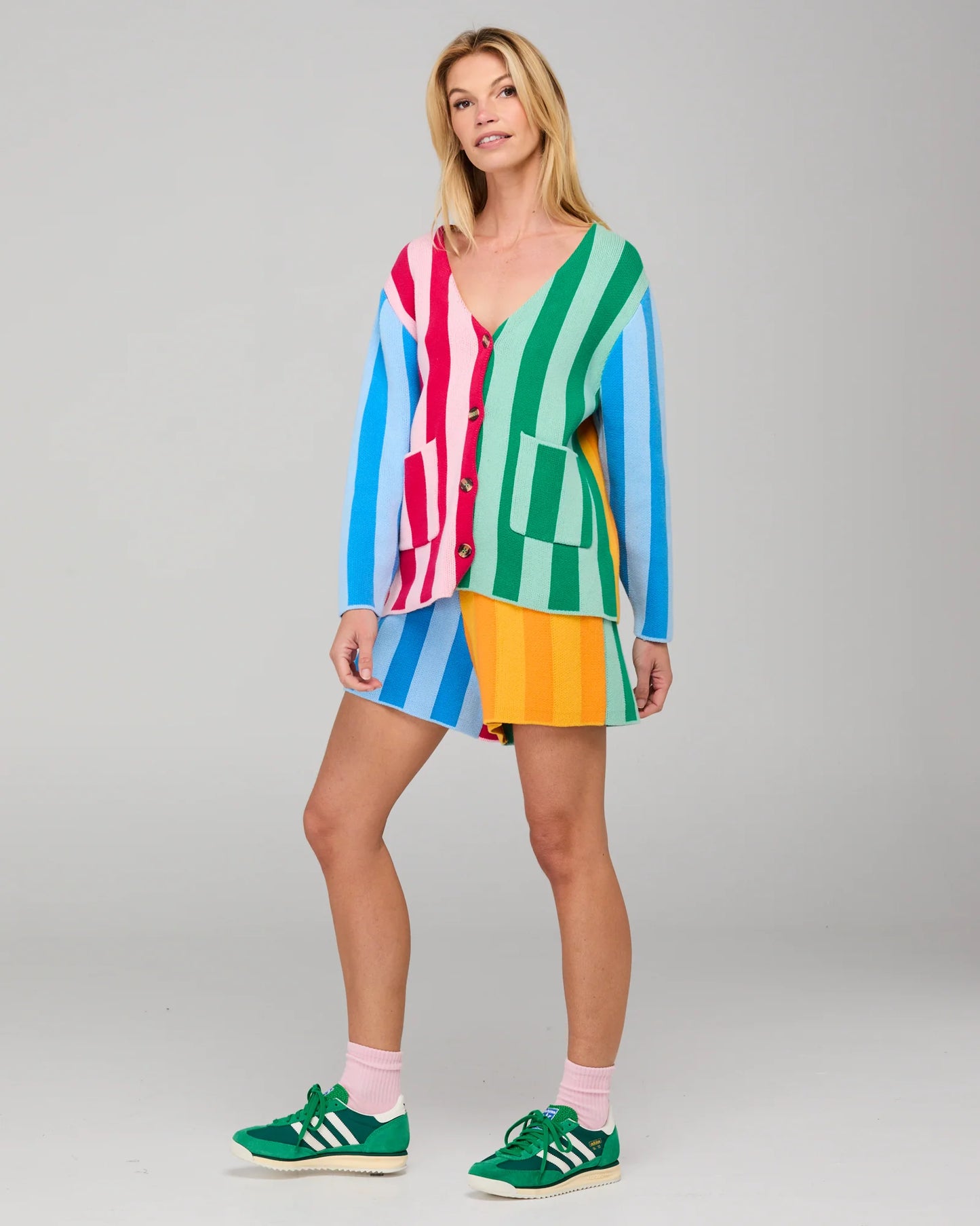 Rainbow Cardigan - Rainbow Stripe