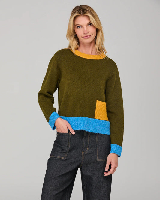 Poet Jumper - Olive Multi