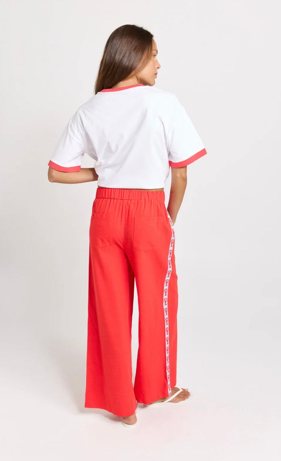 Sable Wide Leg Pant - Red