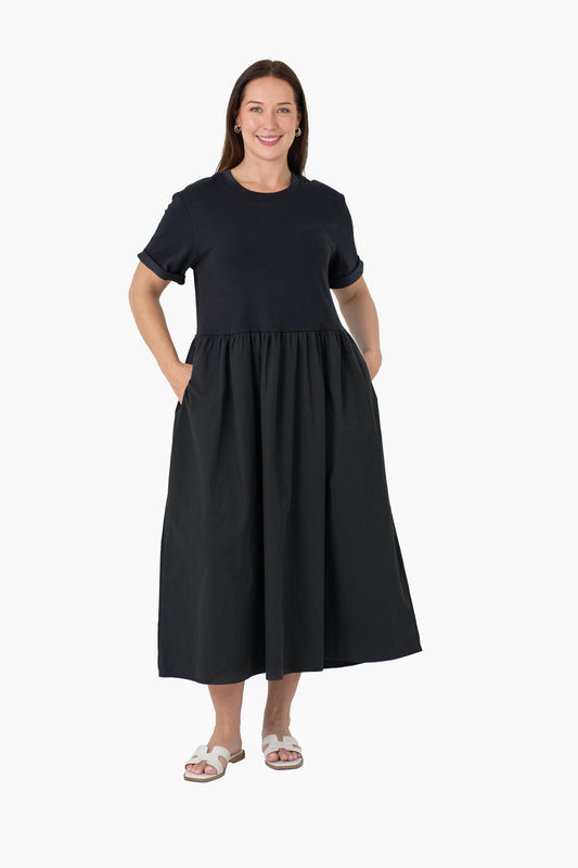 Beltran Short Sleeve Dress - Black