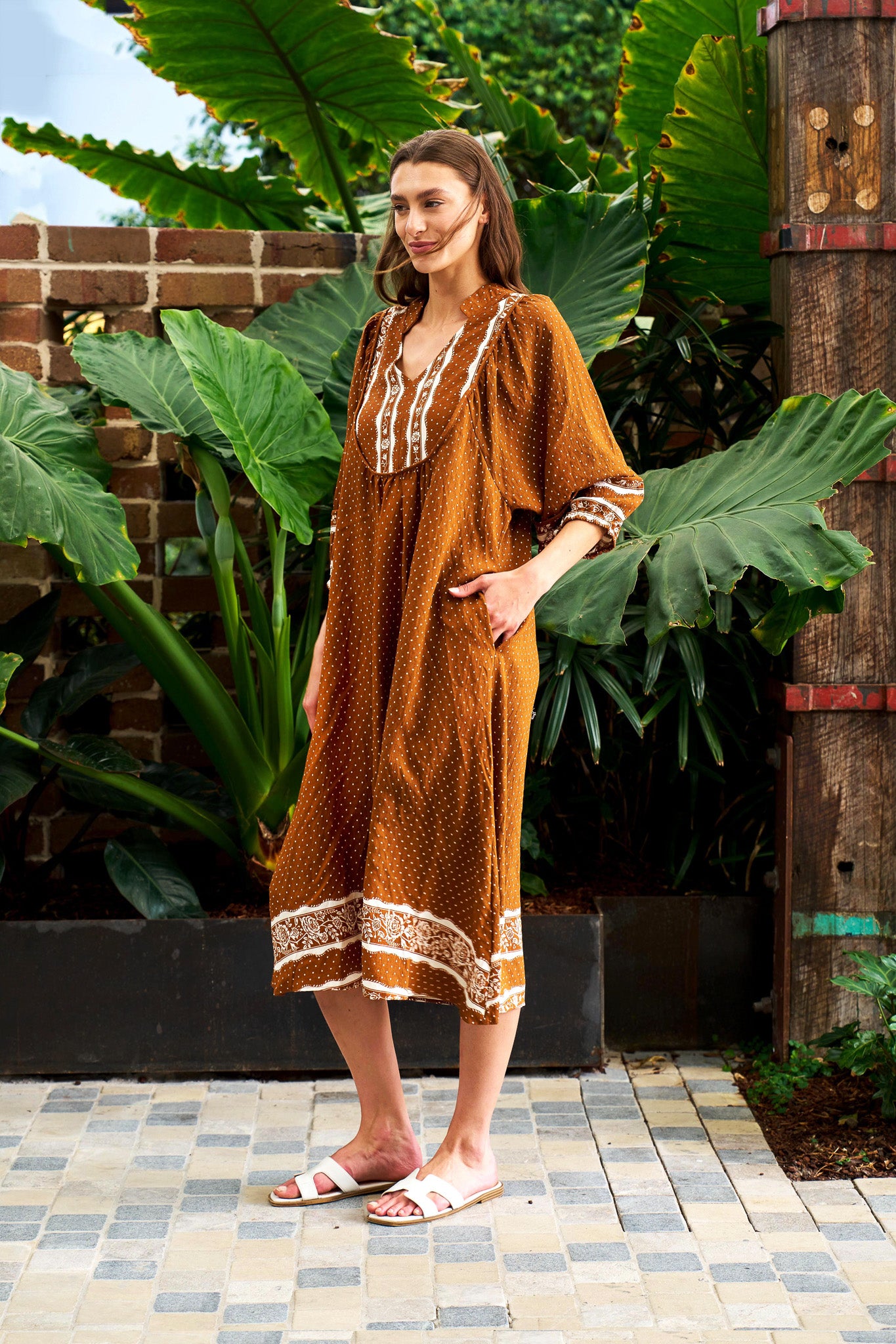 Landry Dress- Brown