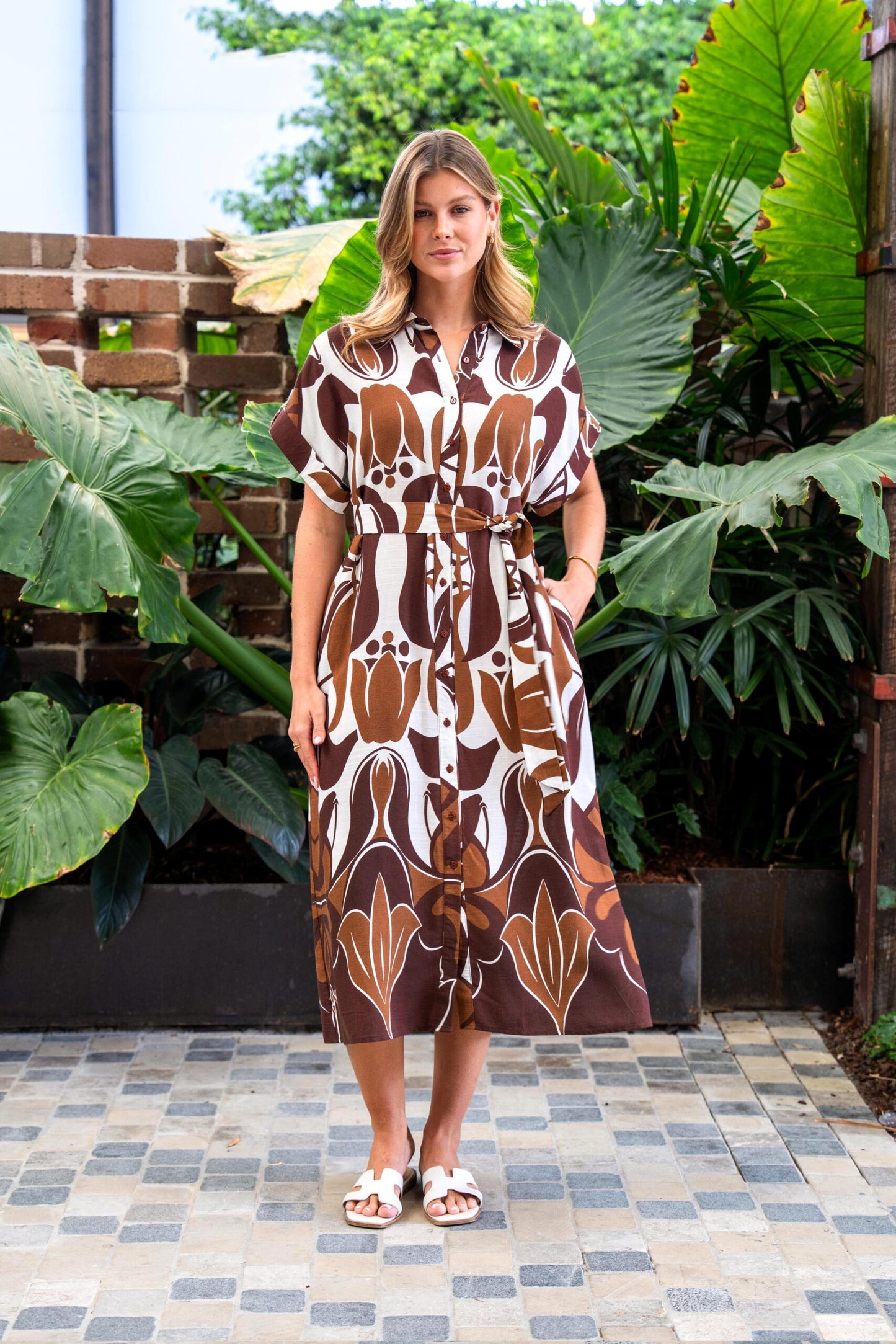 Mathis Dress- Brown Floral