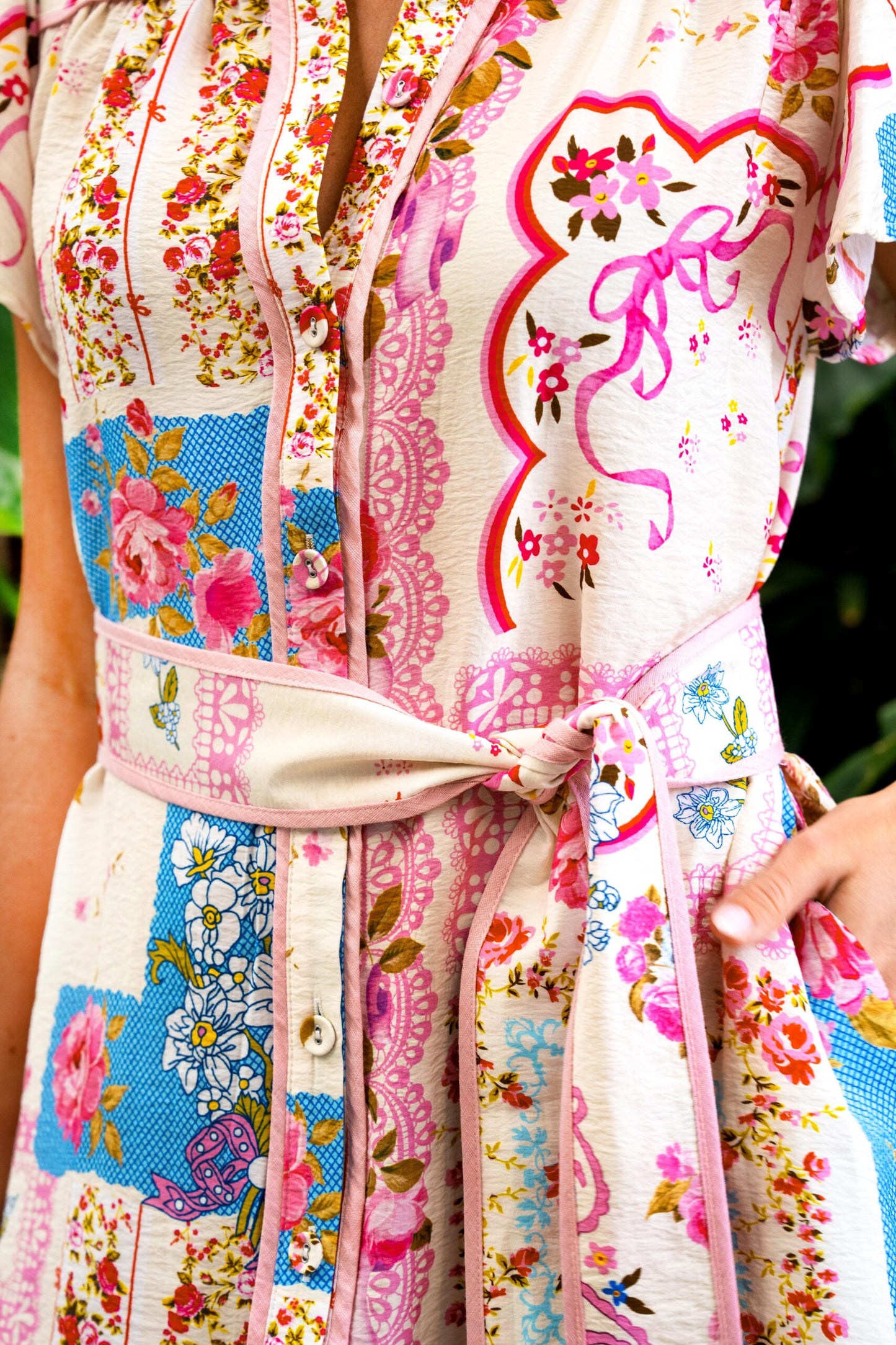 Habiba Midi Dress- Pink Floral