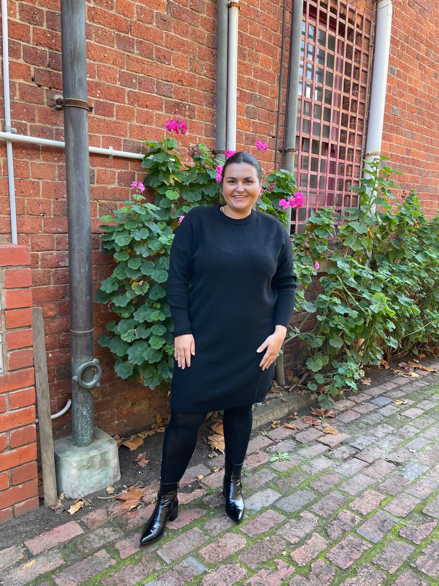 The Winter Knit Dress - Black