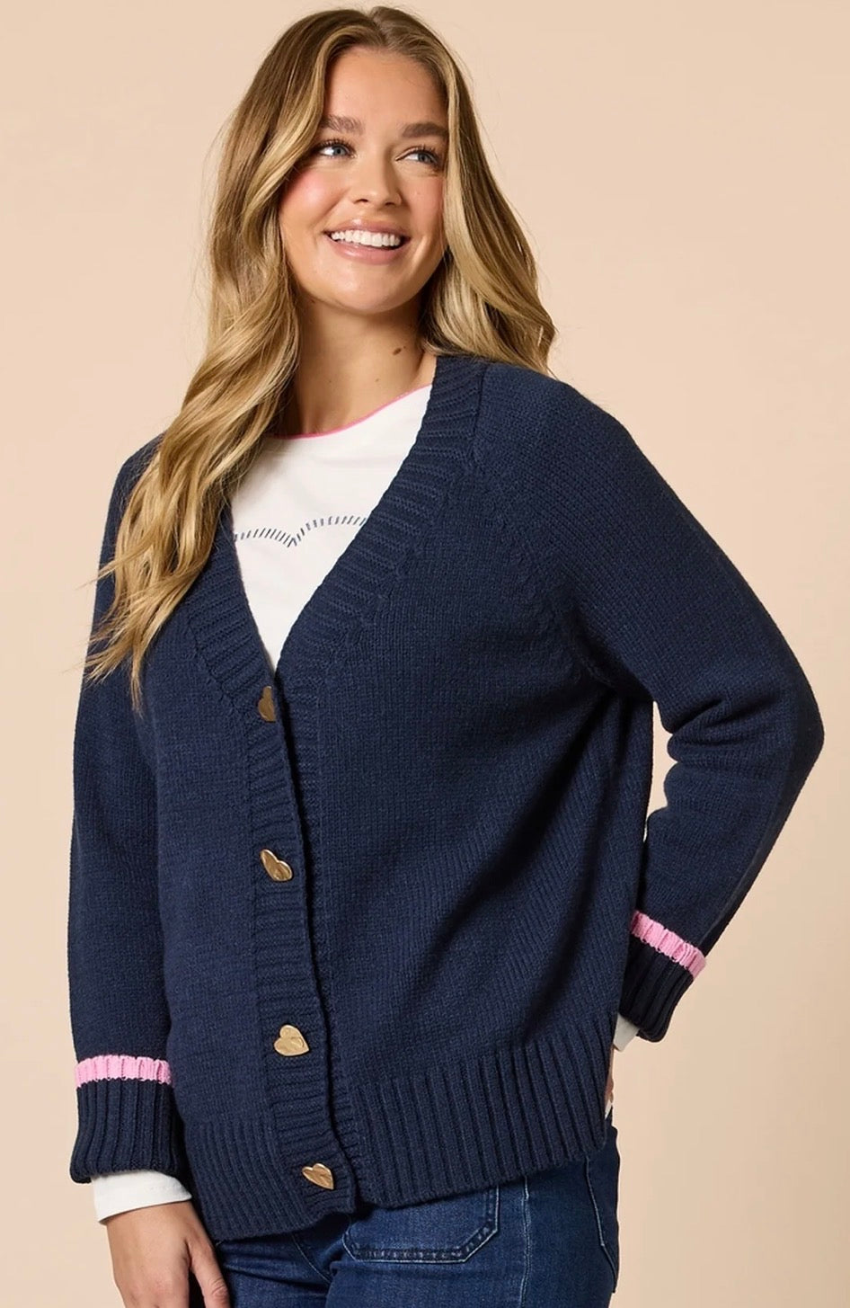 Back To Love Cardi- Navy