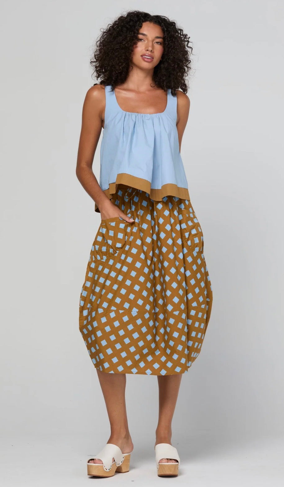 Guru Skirt - Geo Check