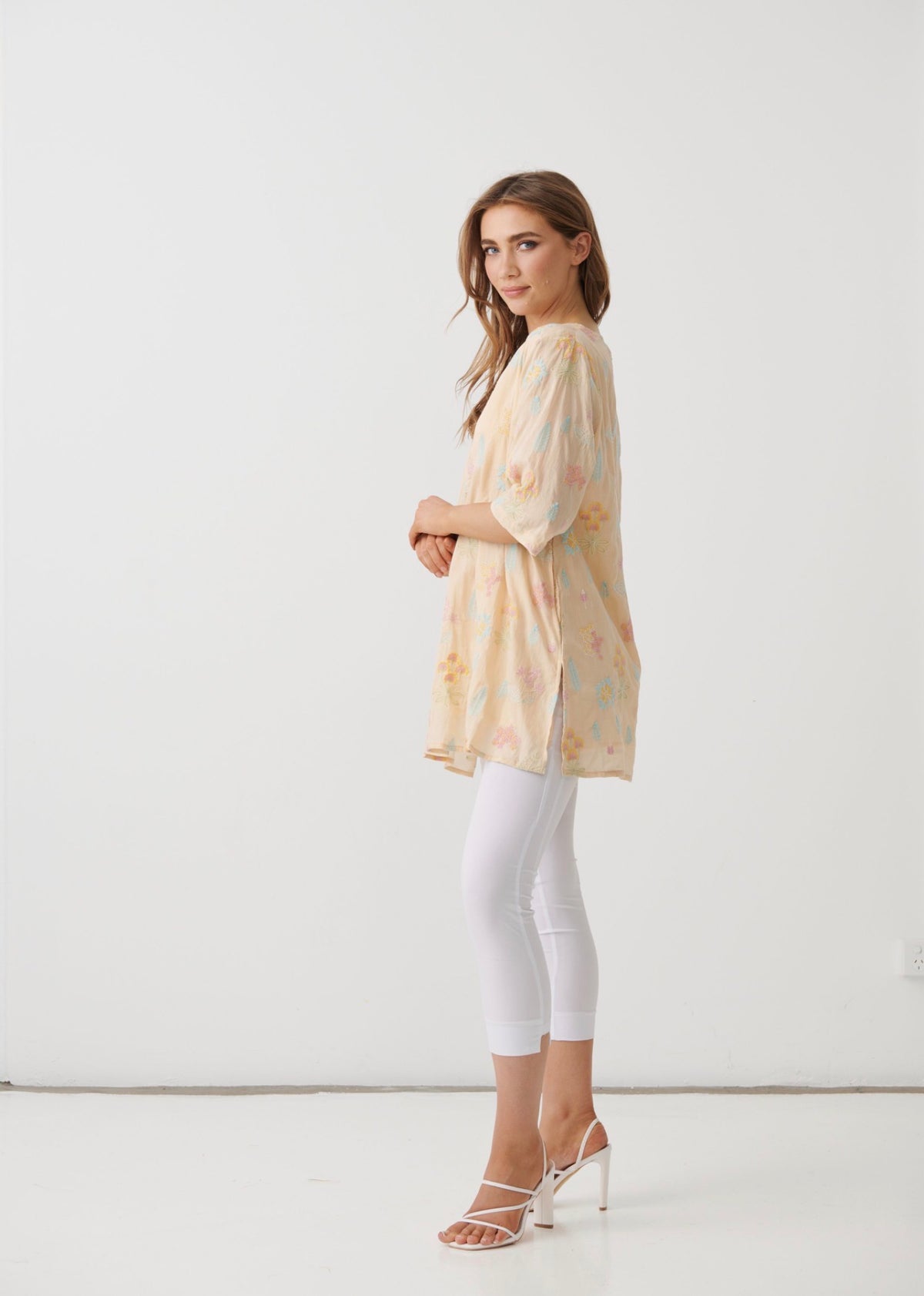 Holmes & Fallon Bouquet Embroided Tunic