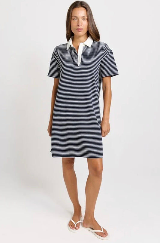 Freddy Polo Dress Navy / White