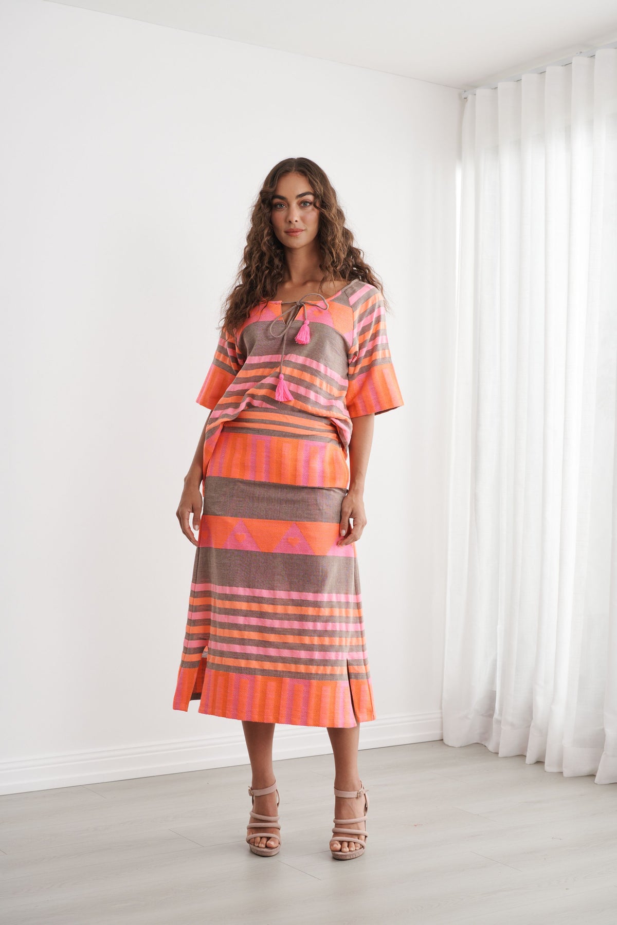 Caju Neon Handloom Skirt