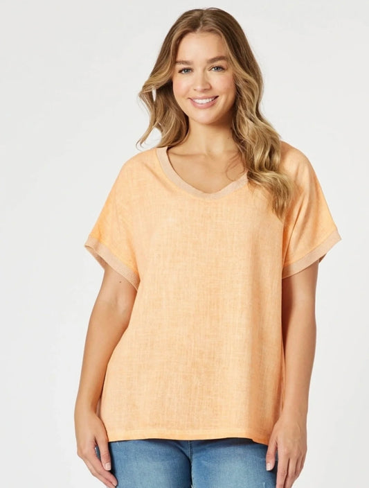 Sienna Tee- Washed Orange