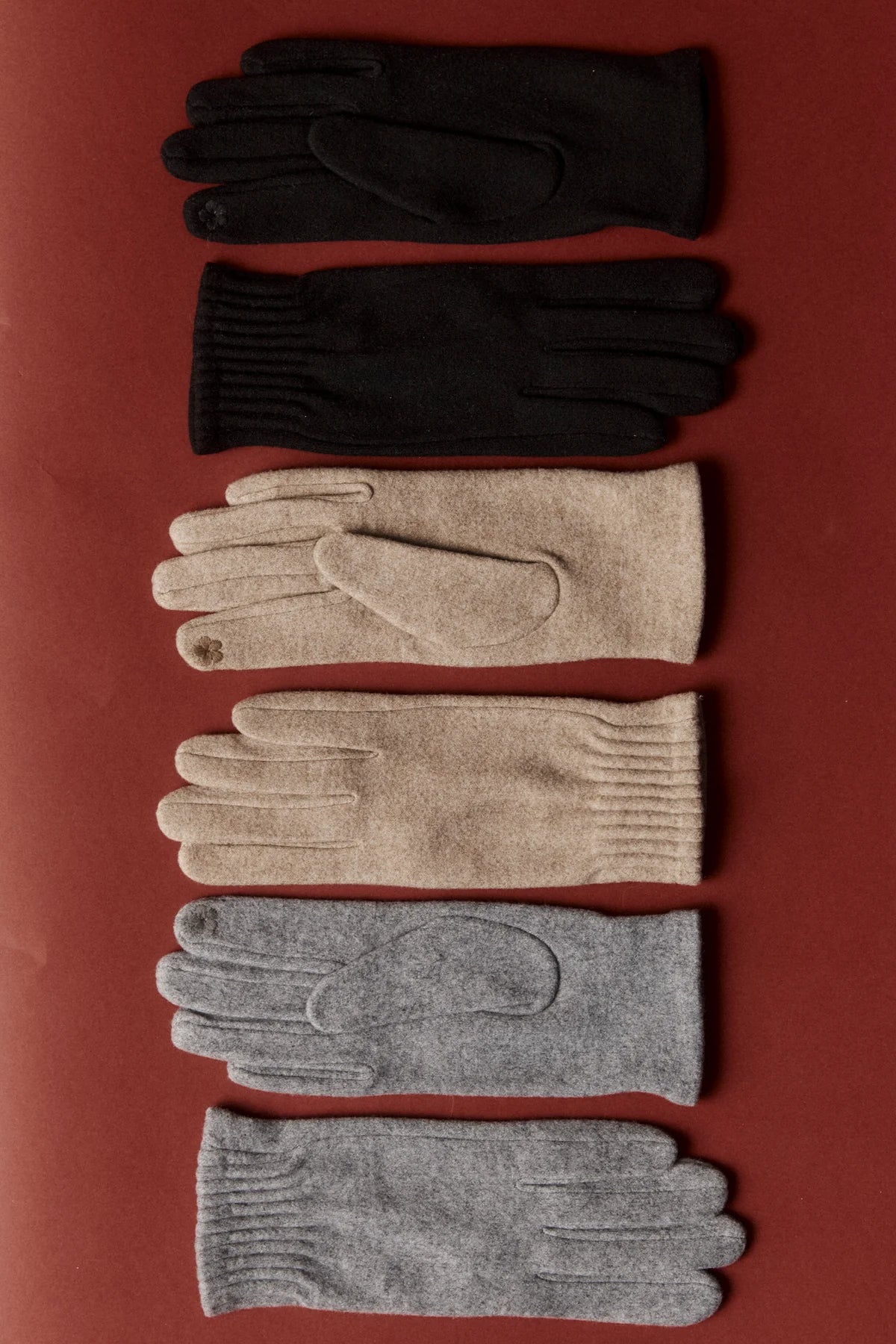Berber Rib Gloves- Dune