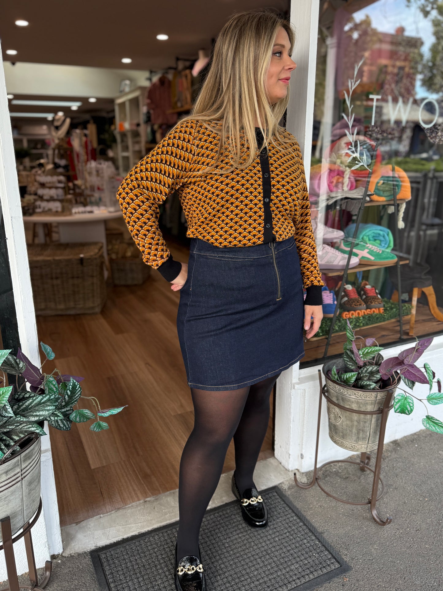 King Louie- Olivia Zip Skirt- Walker Denim