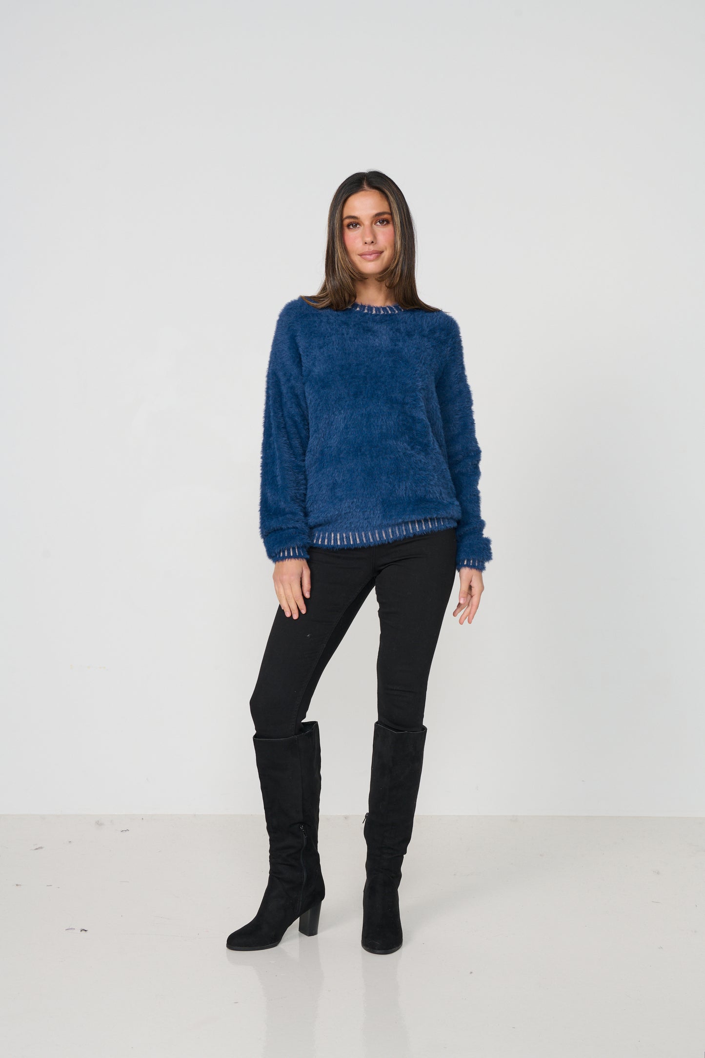 Fluffy Knit- Blue