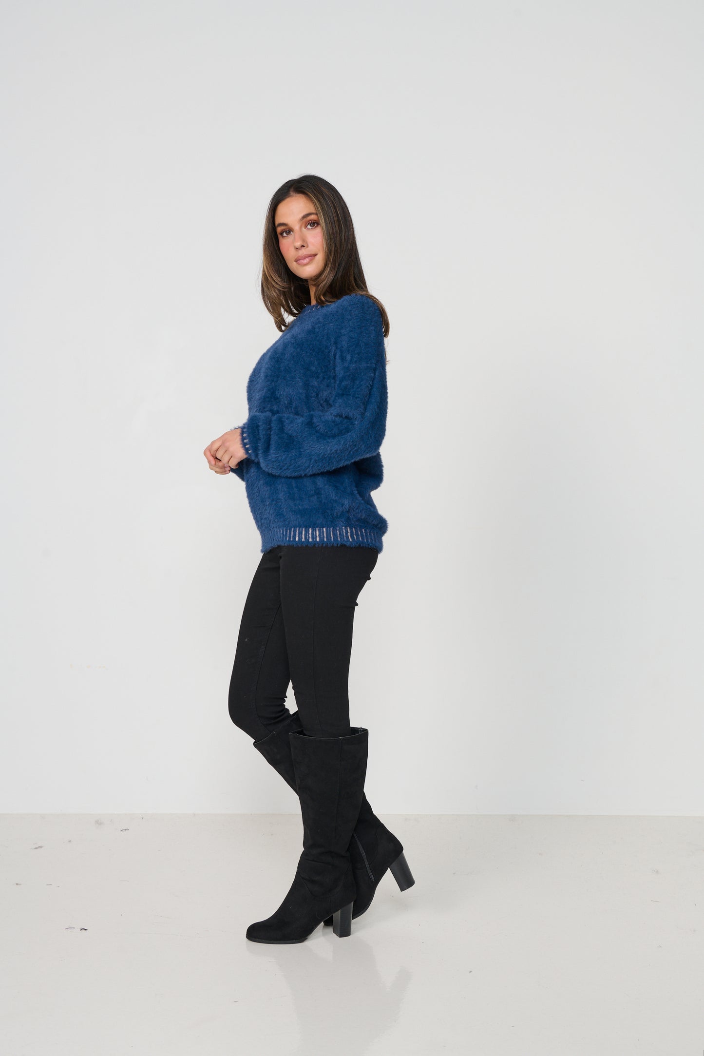 Fluffy Knit- Blue
