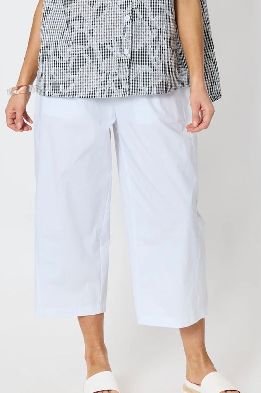 Toledo Crop Parachute Pant - White