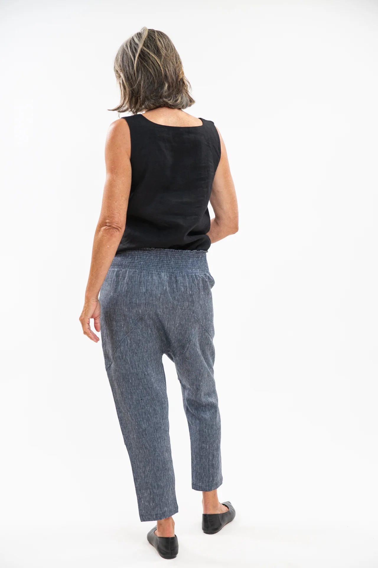 Clover Pant - Navy Pinstripe