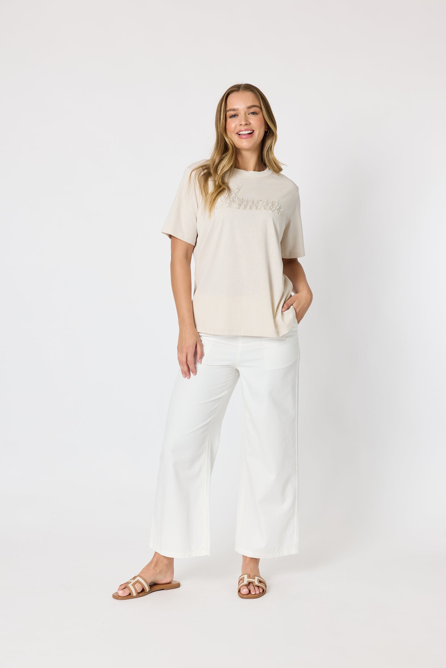 Coast Wide Leg Jean - Milk