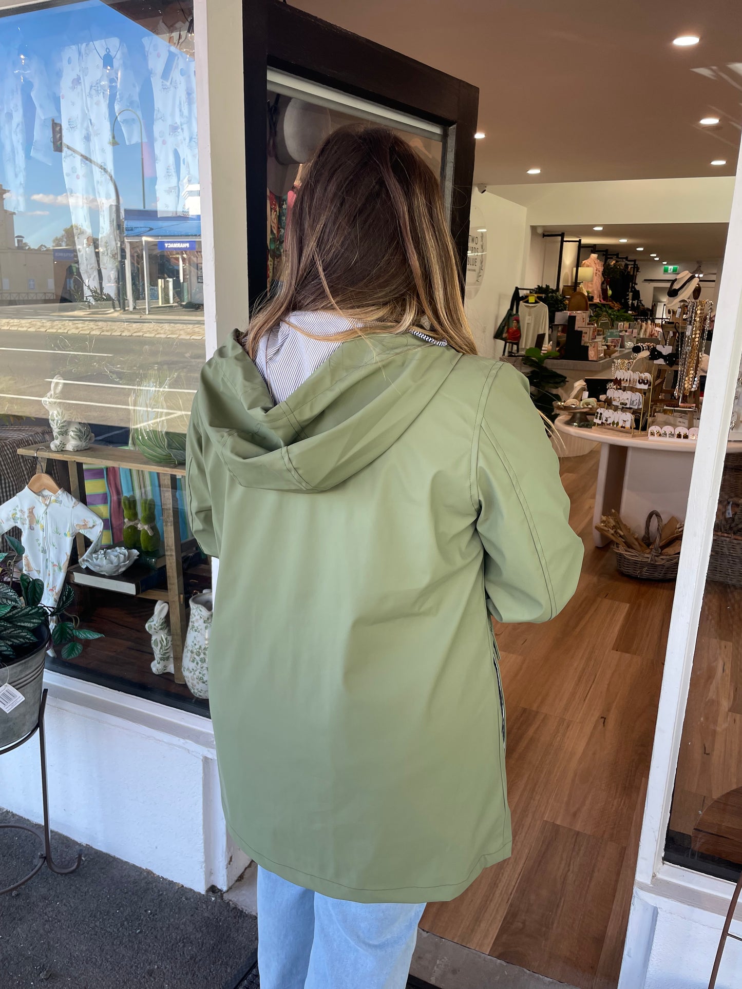 Waterproof Rain Jacket- Olive