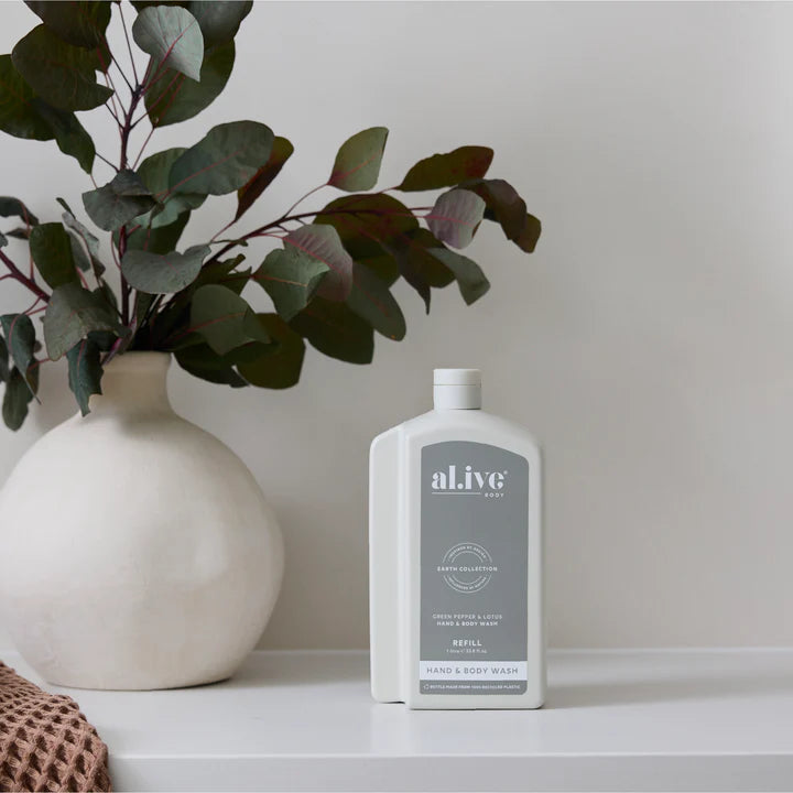 Alive Green Pepper & Lotus Hand and Body Wash Refill