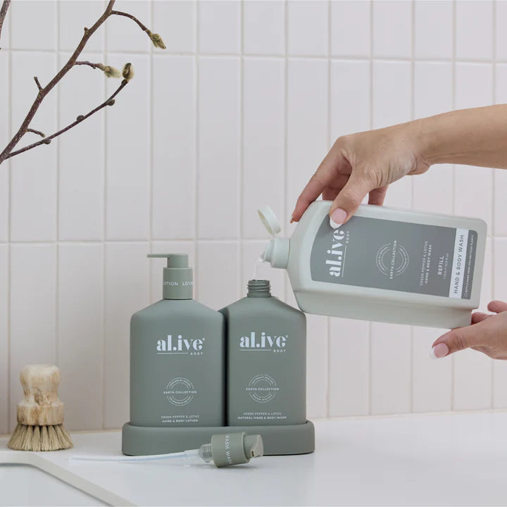 Alive Green Pepper & Lotus Hand and Body Wash Refill