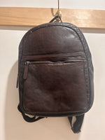 Vintage Leather Backpack - Dark Brown