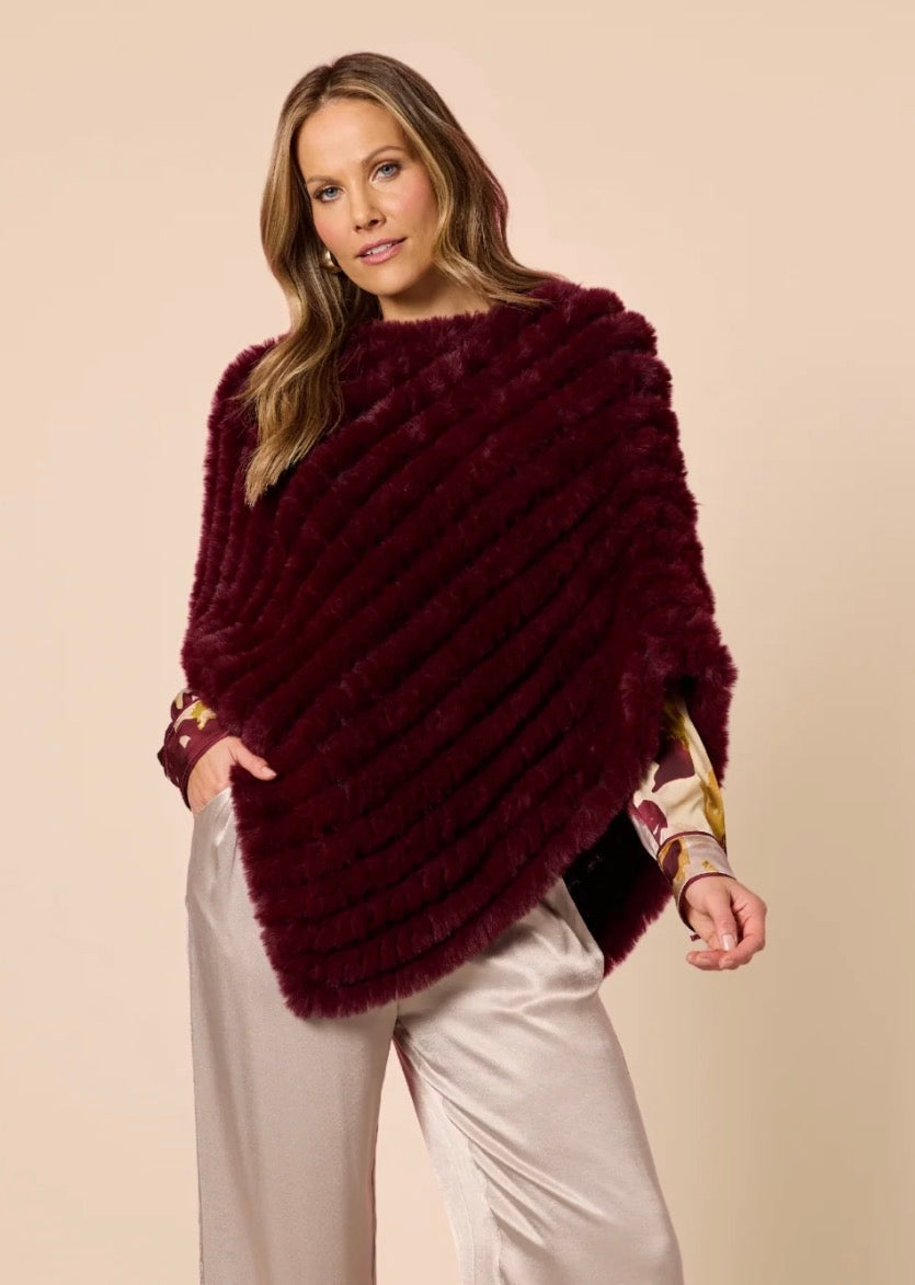 Roma Faux Poncho- Shiraz