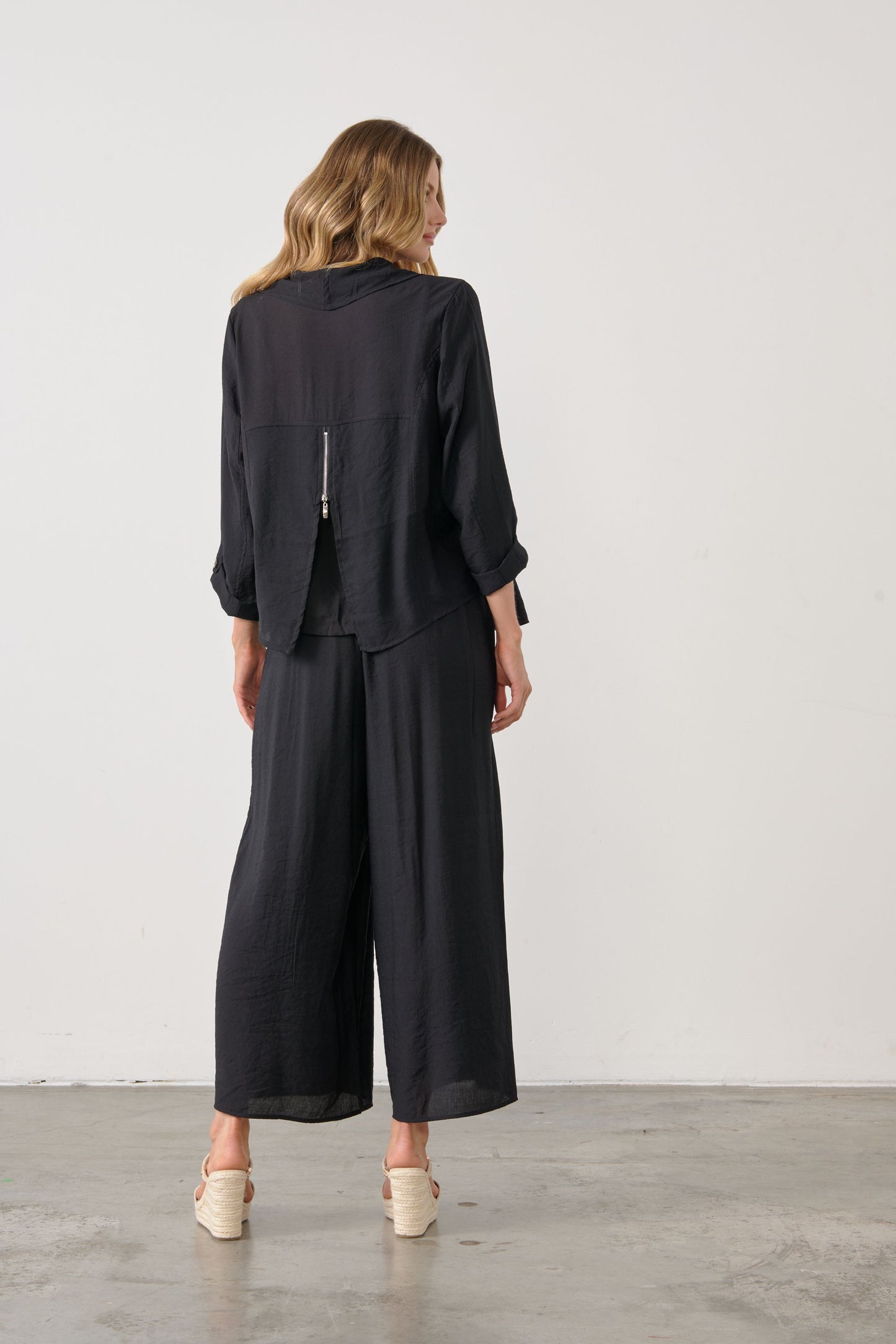 Holmes Wide Leg Pant - Black